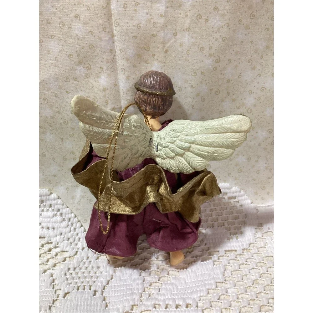 Paper Mache Angel Ornaments Lot Of 3  Style Clothique Valentine's Day Decor